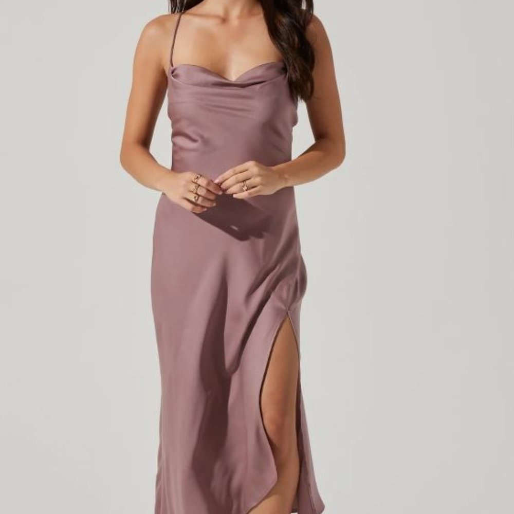 Astr the Label Gaia Midi Dress, Size XS, Mauve